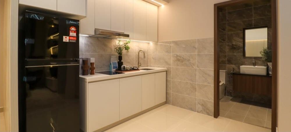 The Iconic by PGB Type A show unit — kitchen with fitted cabinetry