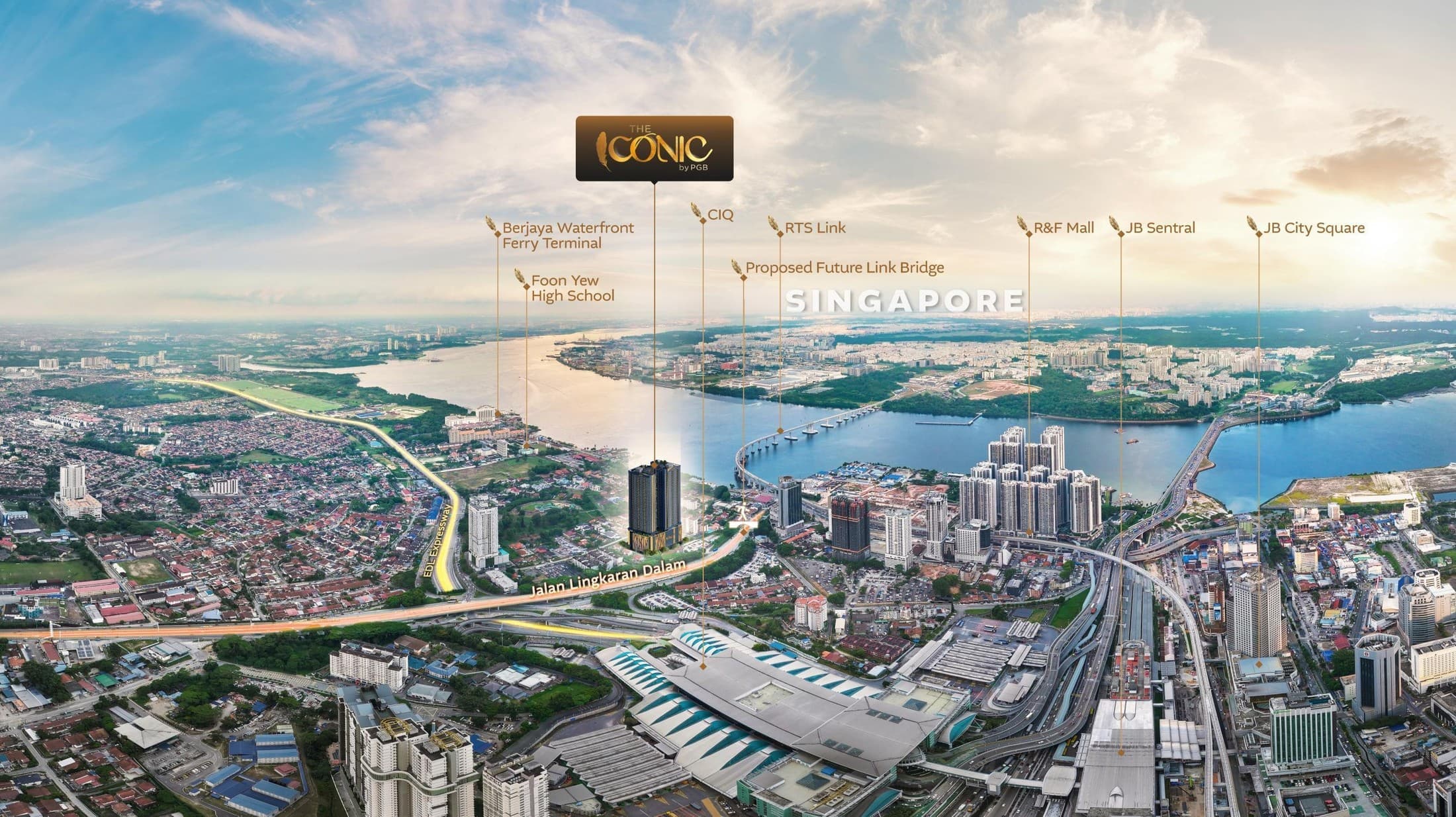 The Iconic by PGB connectivity map — CIQ, RTS Link, Singapore