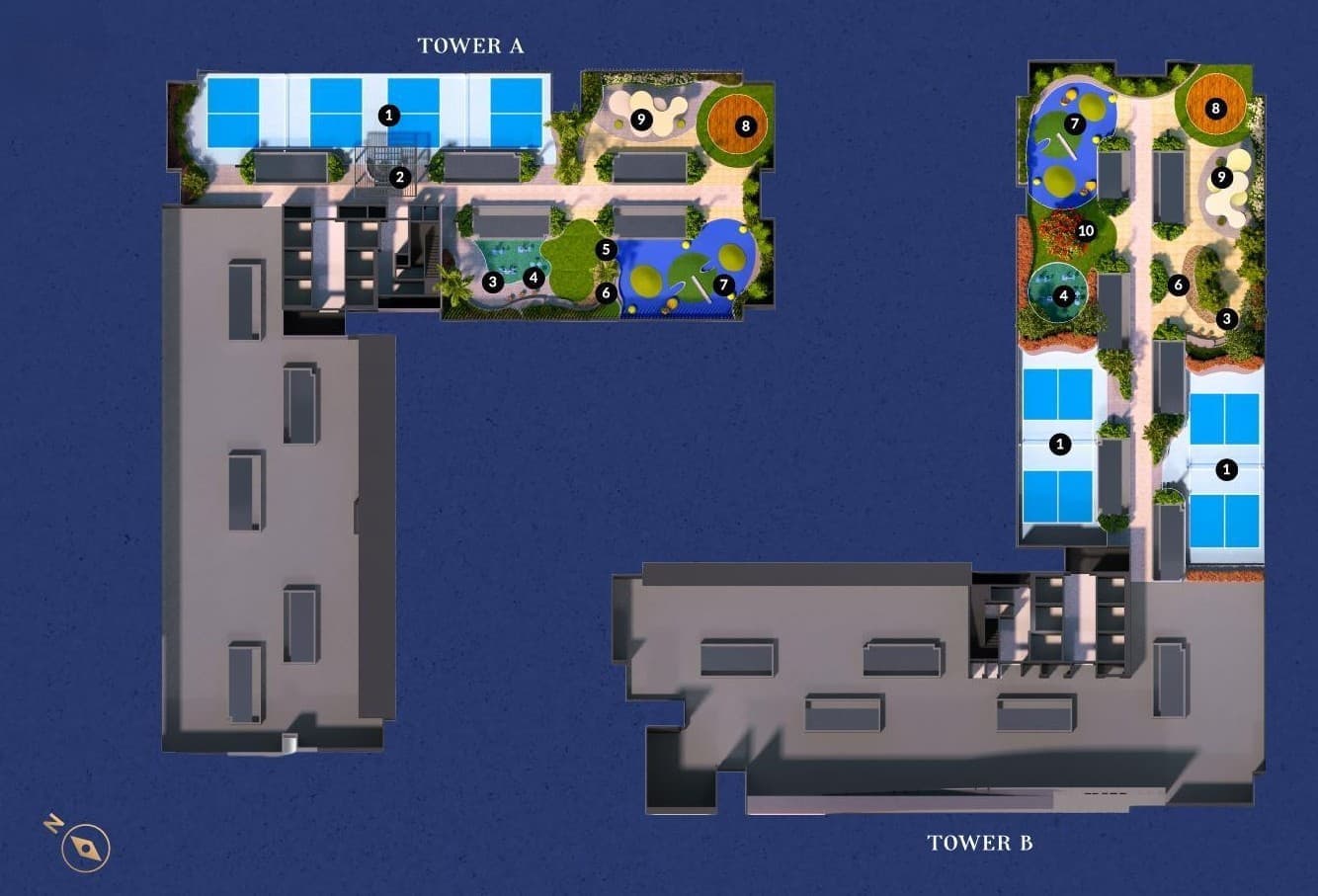 The Iconic by PGB rooftop facility plan
